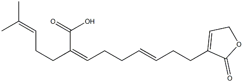 (2Z,6E)-2-(4-Methyl-3-pentenyl)-9-[(2,5-dihydro-2-oxofuran)-3-yl]-2,6-nonadienoic acid Structure