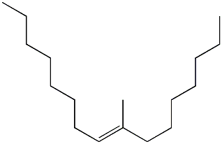 (8E)-8-Methyl-8-hexadecene Structure