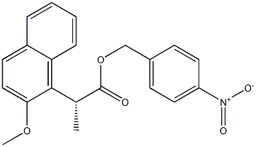 [R,(-)]-2-(2-Methoxy-1-naphtyl)propionic acid 4-nitrophenylmethyl ester Struktur