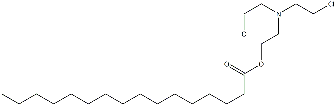 Palmitic acid 2-[bis(2-chloroethyl)amino]ethyl ester Structure