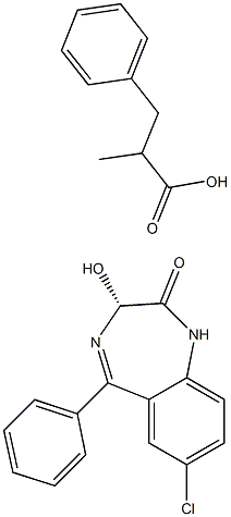 (R)-7-Chloro-1,3-dihydro-3-hydroxy-5-phenyl-2H-1,4-benzodiazepin-2-one (2-methyl-3-phenylpropionate)