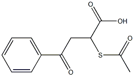 2-アセチルチオ-4-(フェニル)-4-オキソブタン酸 化学構造式