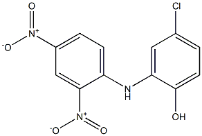 4-クロロ-2-(2,4-ジニトロアニリノ)フェノール 化学構造式