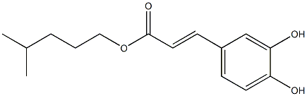 (E)-3-(3,4-Dihydroxyphenyl)propenoic acid 4-methylpentyl ester Struktur