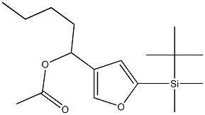 Acetic acid 1-[5-(tert-butyldimethylsilyl)-3-furyl]pentyl ester Structure