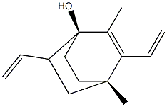 (1S,4S)-2,4-Dimethyl-3,6-diethenylbicyclo[2.2.2]oct-2-en-1-ol 结构式