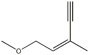 (Z)-1-Methoxy-3-methyl-2-penten-4-yne Struktur