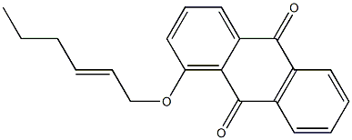 1-[[(E)-2-ヘキセニル]オキシ]アントラキノン 化学構造式