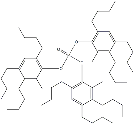 Phosphoric acid tris(2-methyl-3,4,6-tributylphenyl) ester Struktur