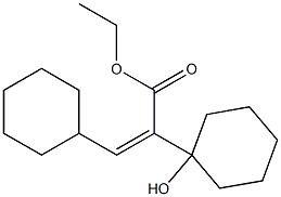(Z)-3-Cyclohexyl-2-(1-hydroxycyclohexyl)propenoic acid ethyl ester Structure