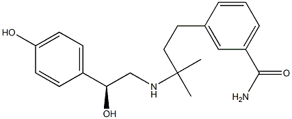 3-[3-[[(S)-2-(4-Hydroxyphenyl)-2-hydroxyethyl]amino]-3-methylbutyl]benzamide Structure