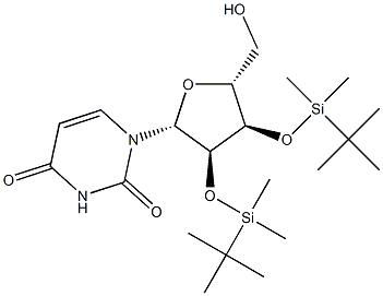 2'-O,3'-O-Bis(tert-butyldimethylsilyl)uridine Structure