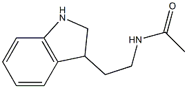 2,3-ジヒドロ-3-[2-(アセチルアミノ)エチル]-1H-インドール 化学構造式