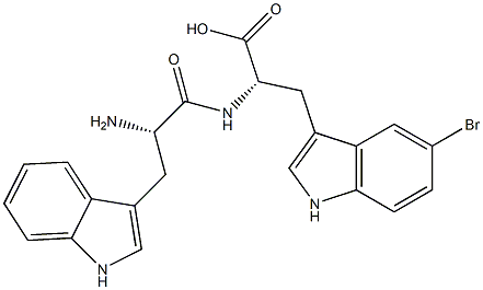 (2S)-3-(5-Bromo-1H-indol-3-yl)-2-[(L-tryptophyl)amino]propionic acid Struktur