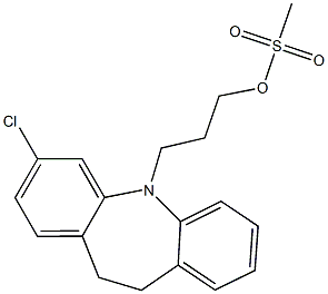 Methanesulfonic acid 3-(3-chloro-10,11-dihydro-5H-dibenz[b,f]azepin-5-yl)propyl ester Struktur