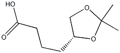 4-[(R)-2,2-Dimethyl-1,3-dioxolan-4-yl]butanoic acid Structure