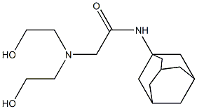 N-(アダマンタン-1-イル)-2-[ビス(2-ヒドロキシエチル)アミノ]アセトアミド 化学構造式