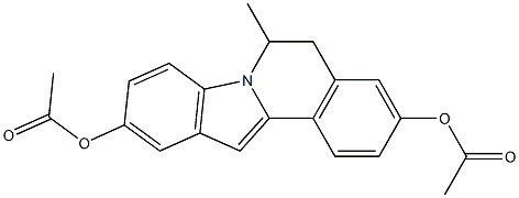 3,10-Diacetoxy-6-methyl-5,6-dihydroindolo[2,1-a]isoquinoline Structure