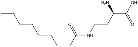 [R,(-)]-2-Amino-4-nonanoylaminobutyric acid Struktur