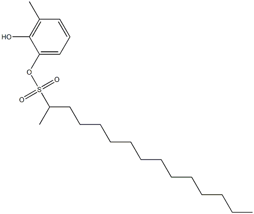 2-ペンタデカンスルホン酸2-ヒドロキシ-3-メチルフェニル 化学構造式
