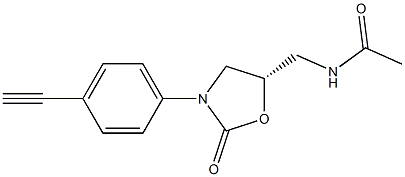 (5S)-5-Acetylaminomethyl-3-[4-ethynylphenyl]oxazolidin-2-one Structure