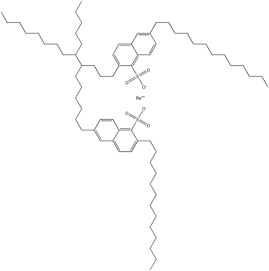 Bis(2,6-ditridecyl-1-naphthalenesulfonic acid)barium salt Structure