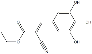 (E)-2-Cyano-3-(3,4,5-trihydroxyphenyl)acrylic acid ethyl ester Struktur
