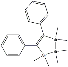 1,1,2,2,3,3-ヘキサメチル-4,5-ジフェニル-1,2,3-トリシラシクロペンタ-4-エン 化学構造式