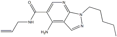 1-Pentyl-4-amino-N-(2-propenyl)-1H-pyrazolo[3,4-b]pyridine-5-carboxamide