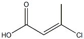 (E)-3-クロロ-2-ブテン酸 化学構造式