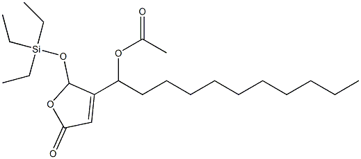 Acetic acid 1-[[2,5-dihydro-5-oxo-2-(triethylsiloxy)furan]-3-yl]undecyl ester Structure