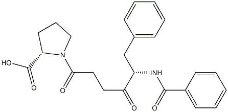 1-[(5S)-5-(Benzoylamino)-6-phenyl-1,4-dioxohexyl]proline Struktur