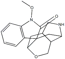 2,3,3a,4,6,8a-Hexahydro-1'-methoxyspiro[3,6-methano-1H-oxepino[4,3-b]pyrrole-7(8H),3'-[3H]indol]-2'(1'H)-one Struktur