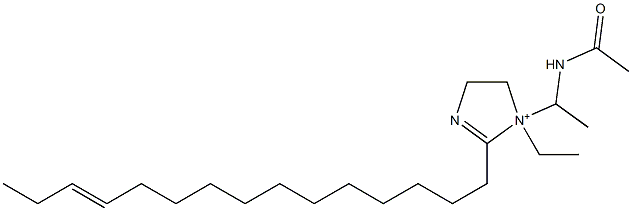 1-[1-(アセチルアミノ)エチル]-1-エチル-2-(12-ペンタデセニル)-2-イミダゾリン-1-イウム 化学構造式