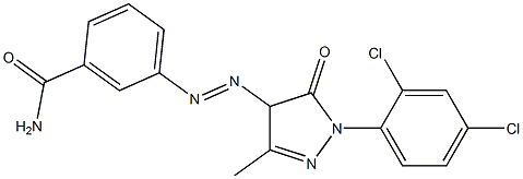 4-(3-Carbamoylphenylazo)-1-(2,4-dichlorophenyl)-3-methyl-5(4H)-pyrazolone