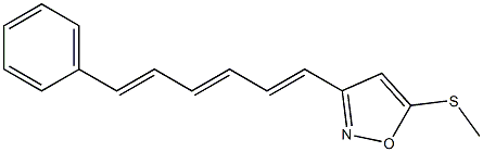 3-[(1E,3E,5E)-6-[Phenyl]-1,3,5-hexatrienyl]-5-(methylthio)isoxazole Struktur