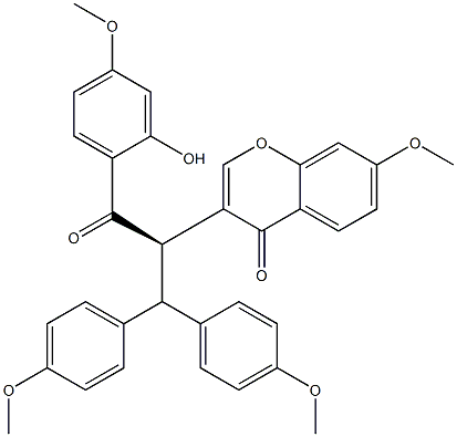 3-[(R)-1-[Bis(4-methoxyphenyl)methyl]-2-(2-hydroxy-4-methoxyphenyl)-2-oxoethyl]-7-methoxy-4H-1-benzopyran-4-one