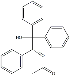 Acetic acid (1R)-1,2,2-triphenyl-2-hydroxyethyl ester Struktur