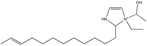 2-(10-Dodecenyl)-1-ethyl-1-(1-hydroxyethyl)-4-imidazoline-1-ium Structure