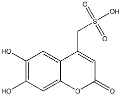 2-Oxo-6,7-dihydroxy-2H-1-benzopyran-4-ylmethanesulfonic acid,,结构式
