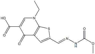 2-[(Methoxycarbonylamino)iminomethyl]-4,7-dihydro-7-ethyl-4-oxothieno[2,3-b]pyridine-5-carboxylic acid|