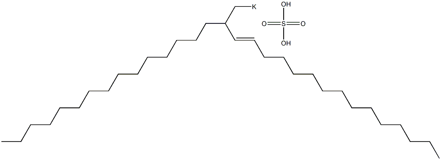 Sulfuric acid 2-pentadecyl-3-heptadecenyl=potassium ester salt Structure