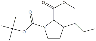 1-tert-Butoxycarbonyl-3-propylpyrrolidine-2-carboxylic acid methyl ester Structure