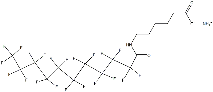 6-[(Henicosafluorodecyl)carbonylamino]hexanoic acid ammonium salt Structure
