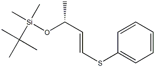 (R)-3-[[ジメチル(1,1-ジメチルエチル)シリル]オキシ]-1-(フェニルチオ)-1-ブテン 化学構造式