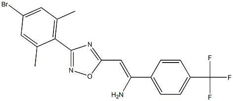 5-[(Z)-2-Amino-2-(4-trifluoromethylphenyl)ethenyl]-3-(4-bromo-2,6-dimethylphenyl)-1,2,4-oxadiazole Structure