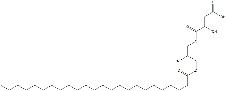 L-Malic acid hydrogen 1-(2-hydroxy-3-tetracosanoyloxypropyl) ester Struktur