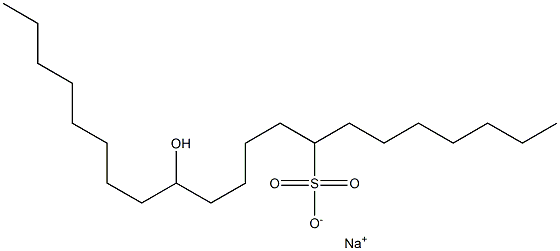 13-Hydroxyhenicosane-8-sulfonic acid sodium salt Structure