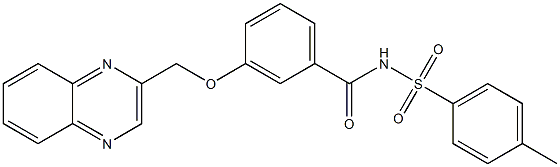 3-(2-Quinoxalinylmethoxy)-N-(p-tolylsulfonyl)benzamide Structure