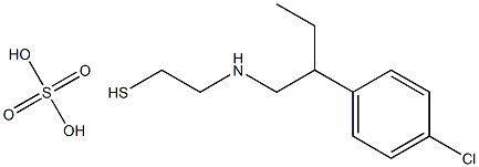 2-[[2-(p-Chlorophenyl)butyl]amino]ethanethiol sulfate Struktur